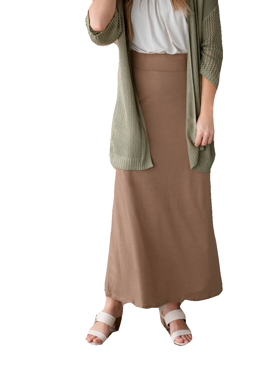 Premium Knit Taupe Maxi skirt Women's