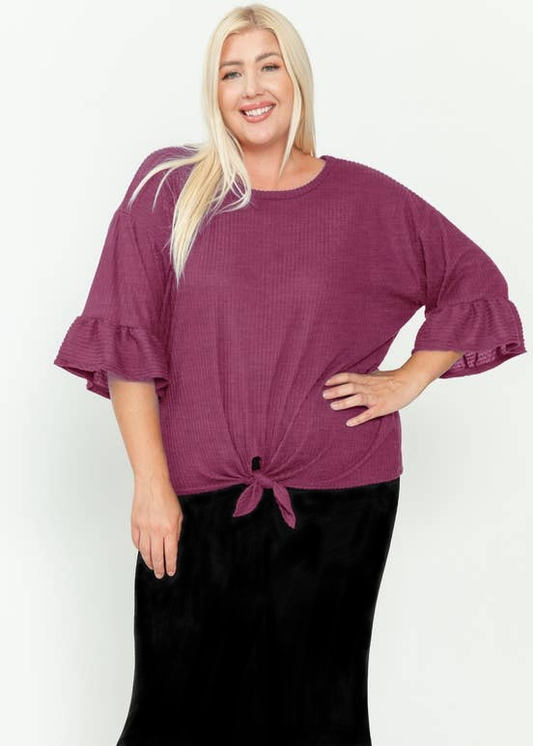 Plus Fall Holiday Raspberry Top