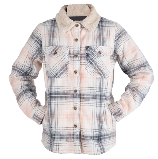 Plaid Fleece Button Down Lined Shacket