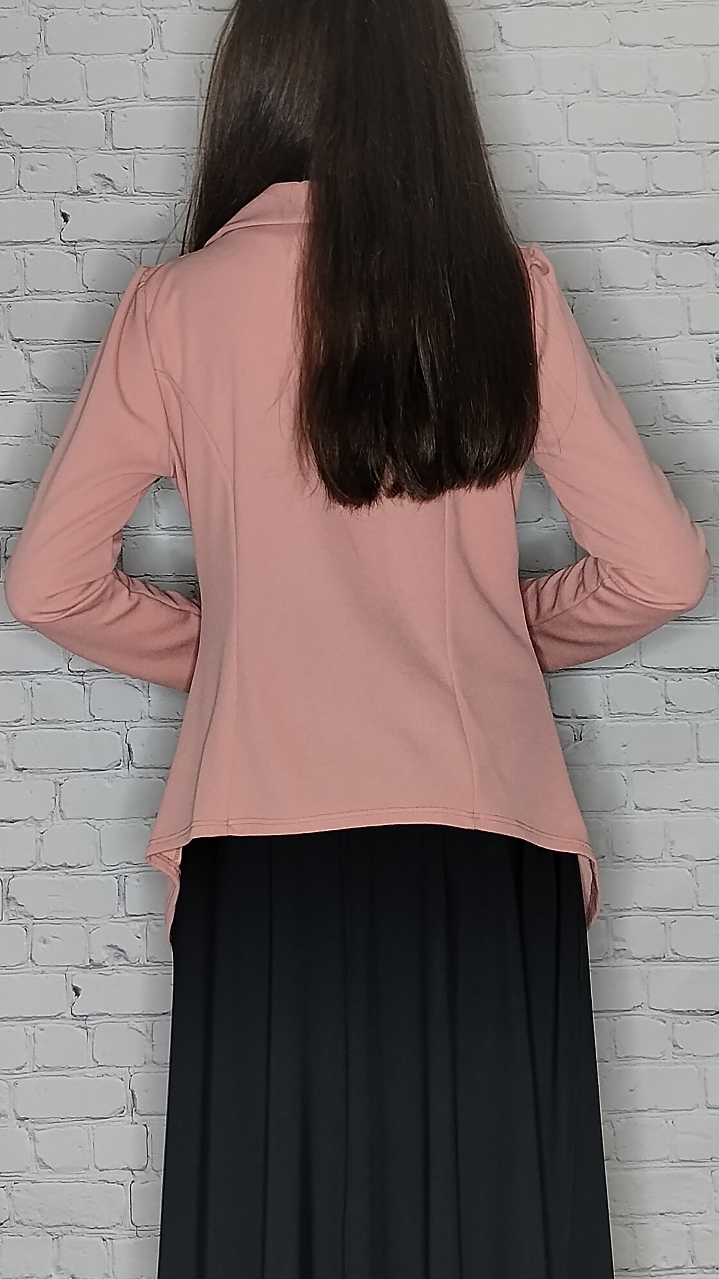 Solid Open Blazer - Dusty Pink