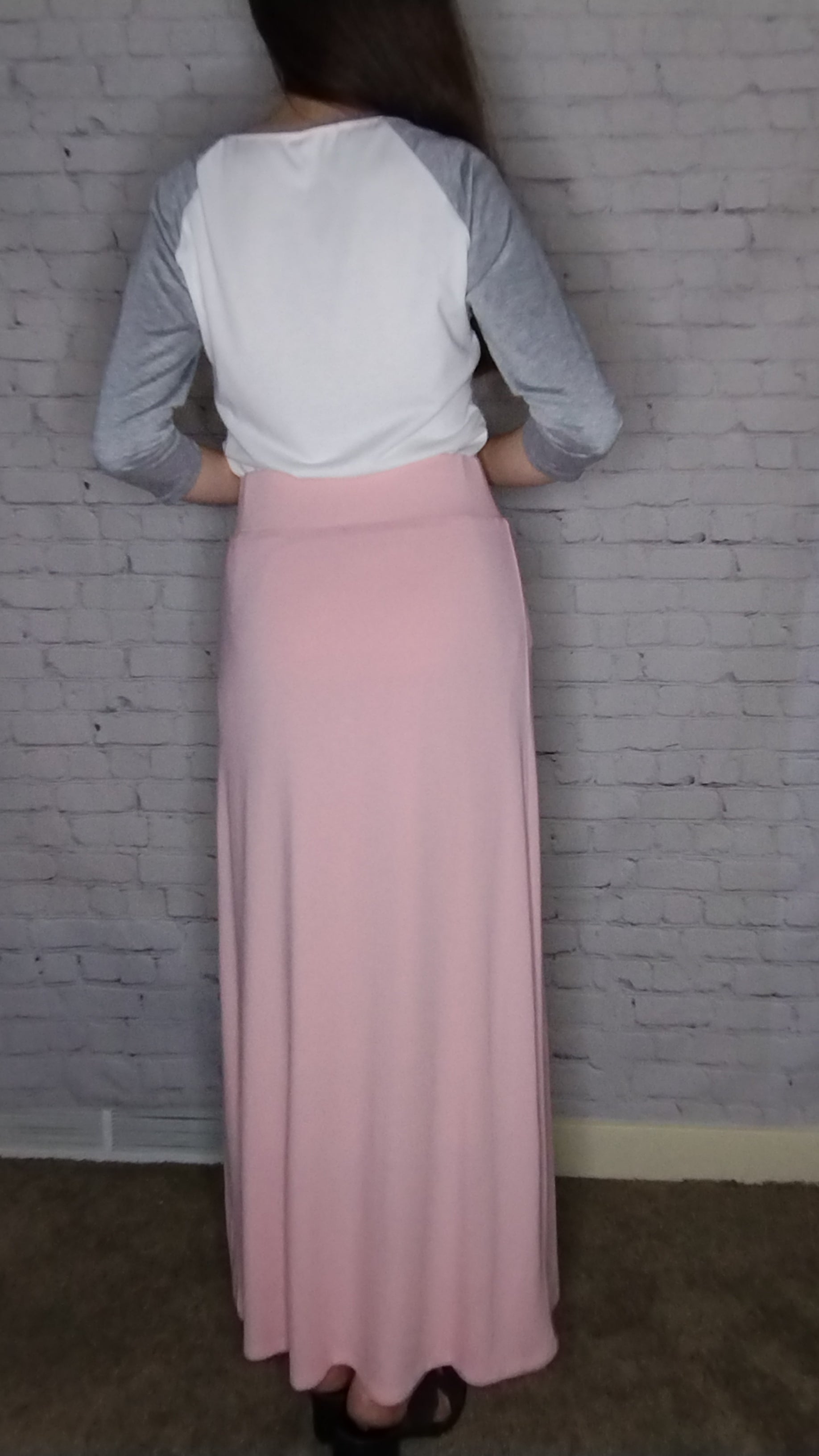 pink maxi skirt, long pink skirt, pink knit skirt, Clarise pink skirt, pink knit maxi skirt, premium knit skirt, lined skirt, lined maxi skirt, lined pink skirt