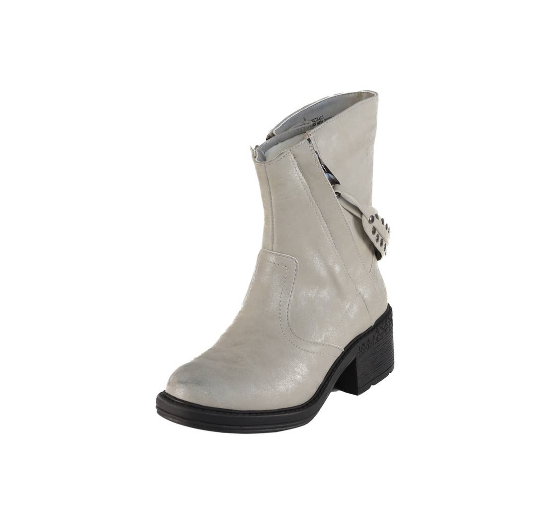 Vegan-friendly boots, ankles boots, gray boots, gray ankle boots, slate ice boots, two zipper boots, chunky heel boots