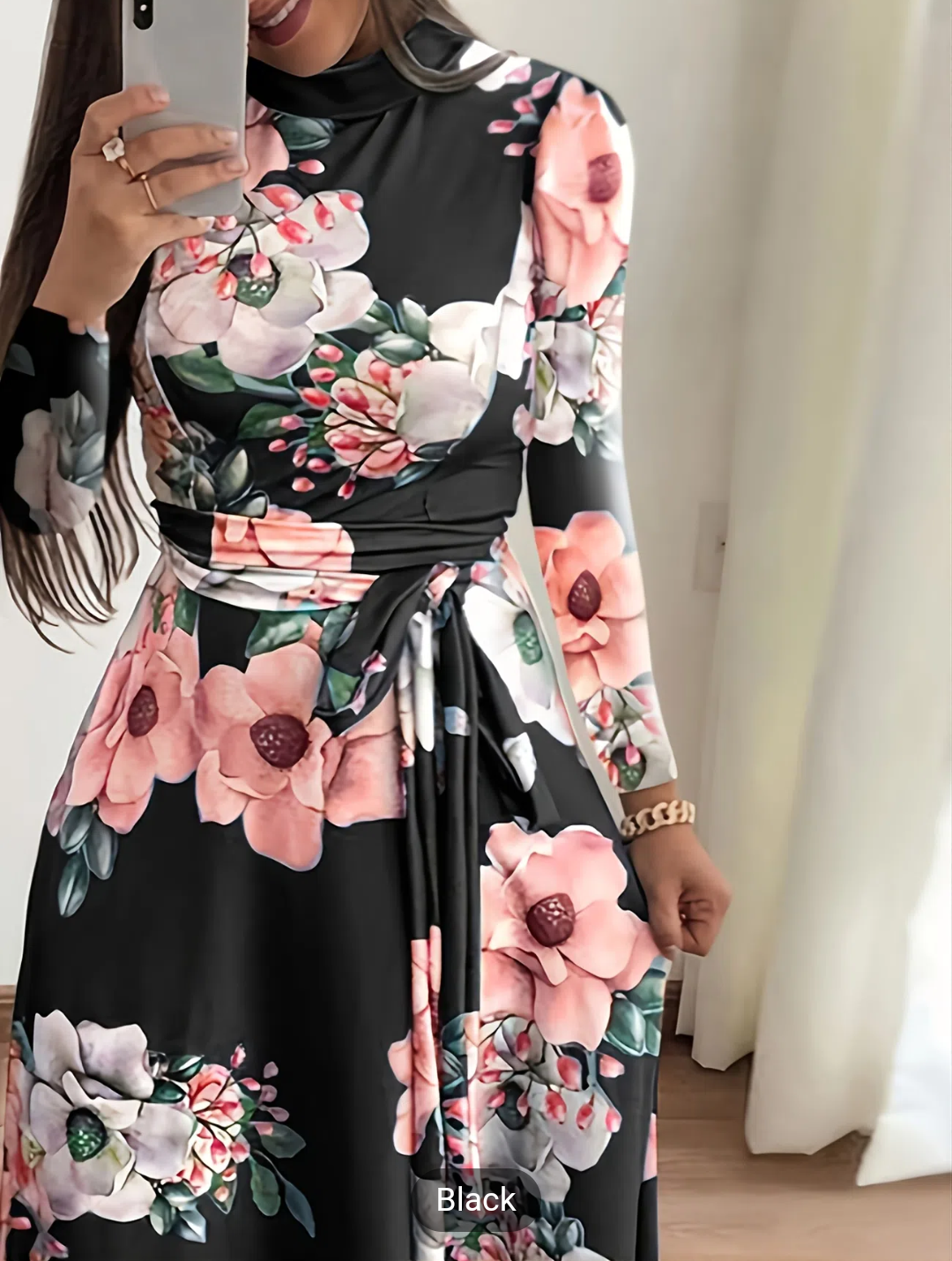 Maxi Short Sleeve Dress, Maxi Long Sleeve Dress Floral Print FINAL SALE