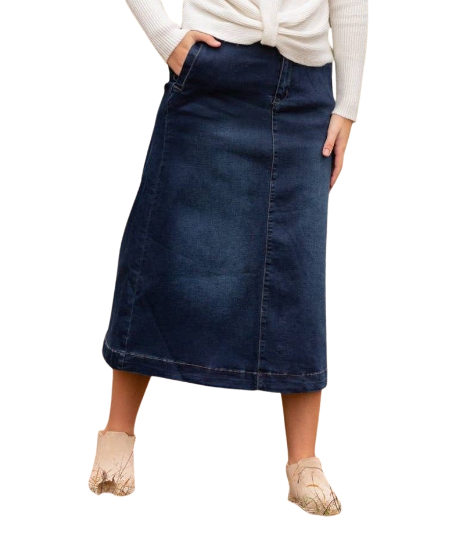 back snap dark wash modest midi denim skirt women'sskirts skirt long long skirt skirts long long skirts modest skirt maxi denim skirt skirts denim skirt denim